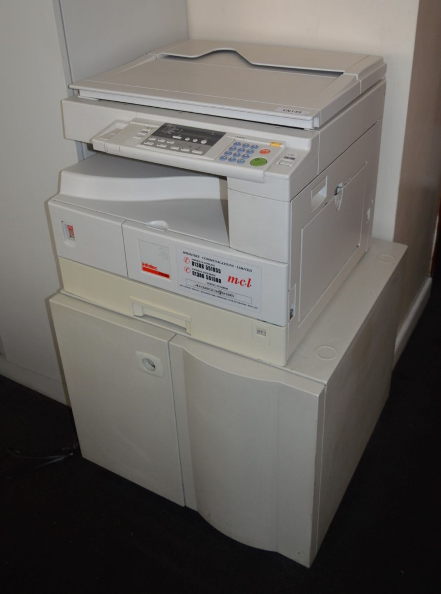 1 x Infotec 4151MF Photocopier With Storage Cabinet and Various Supplies - CL202 - Ref EN149 -