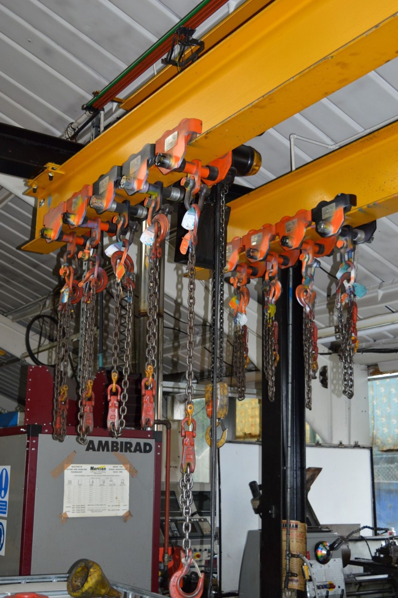 1 x Mercian Dual Rail Overhead Crane - 5 Ton Combined SWL - Fitted With Twelve Masterlift Type - Image 12 of 21
