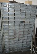 1 x Large Spare Parts Storage Cabinet - INCLUDES CONTENTS - 90 Drawer Capacity - CL202 - Ref EN097 -