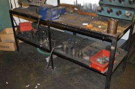 1 x Steel Frame Workbench With Undershelf - CL202 - Ref EN549 - Location: Worcester WR14 - Please