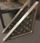 2 x High Precision Large Cast Iron Triangular Square Right Angle Square Plate