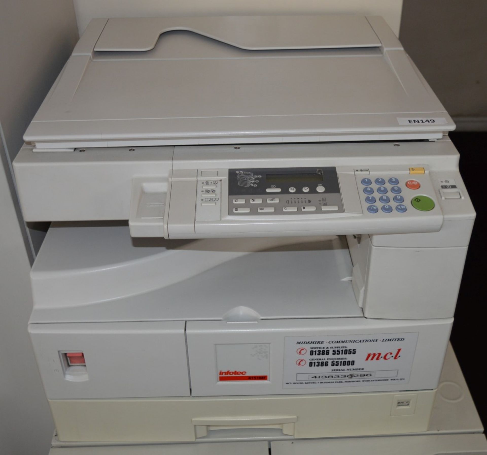 1 x Infotec 4151MF Photocopier With Storage Cabinet and Various Supplies - CL202 - Ref EN149 - - Image 3 of 5