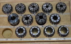 1 x 13 Piece ER25 Precision Collet Set - End Mill Collets - 430E/ER25 3-16mm - Box Set No 82 680 999