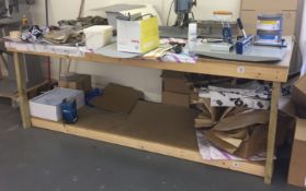 1 x Wooden Table Bench / Work Surface - CL171 - Location: London, N4