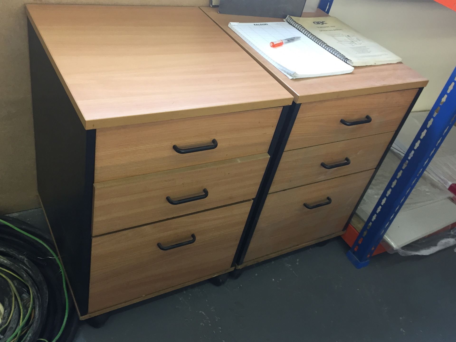 2 x 3-Drawer Chest of Drawers - CL171 - Location: London, N4