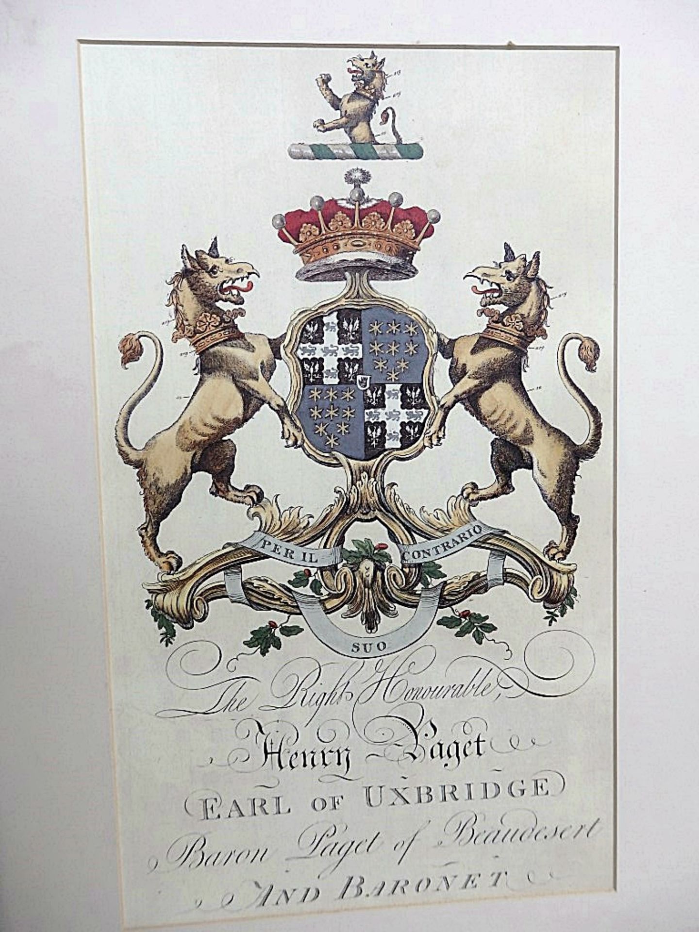 1 x Framed Historical Print - Henry Padget / Coat Of Arms - Dimensions: H65 x W54cm - Recently - Image 6 of 6