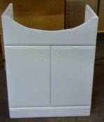 1 x Carmina Semi Recessed Sink Basin Unit - 550mm Width - White Gloss Finish - Unused Boxed