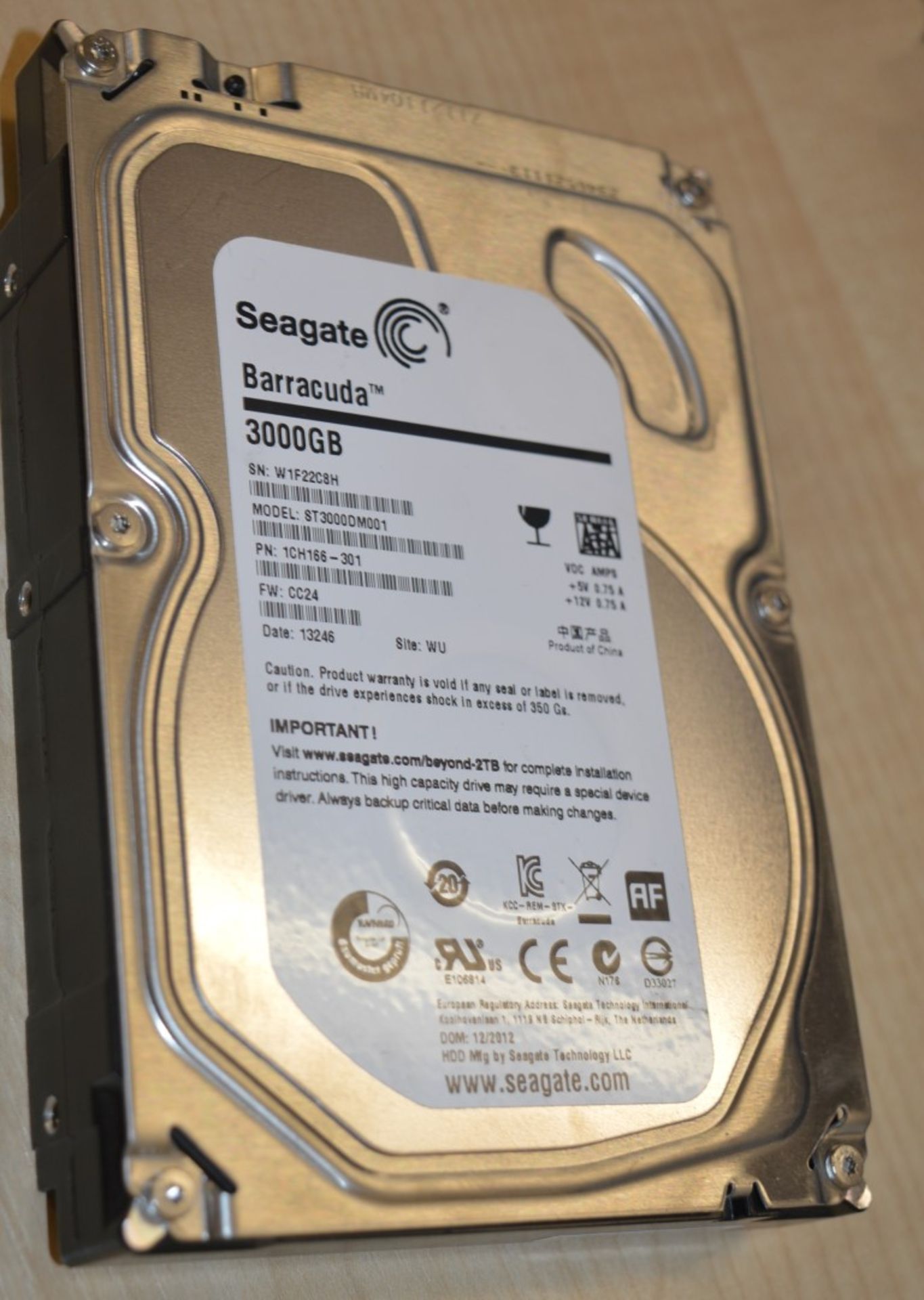 1 x Seagate Barracude 3000gb (3TB) - Hard Drisk Drive - 3.5" Suitable For Desktop Computers - Tested