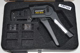 1 x Pressmaster PCC 5310 Coax Crimping Tool With Dies - Telecoms Tooling - Comes With Protective