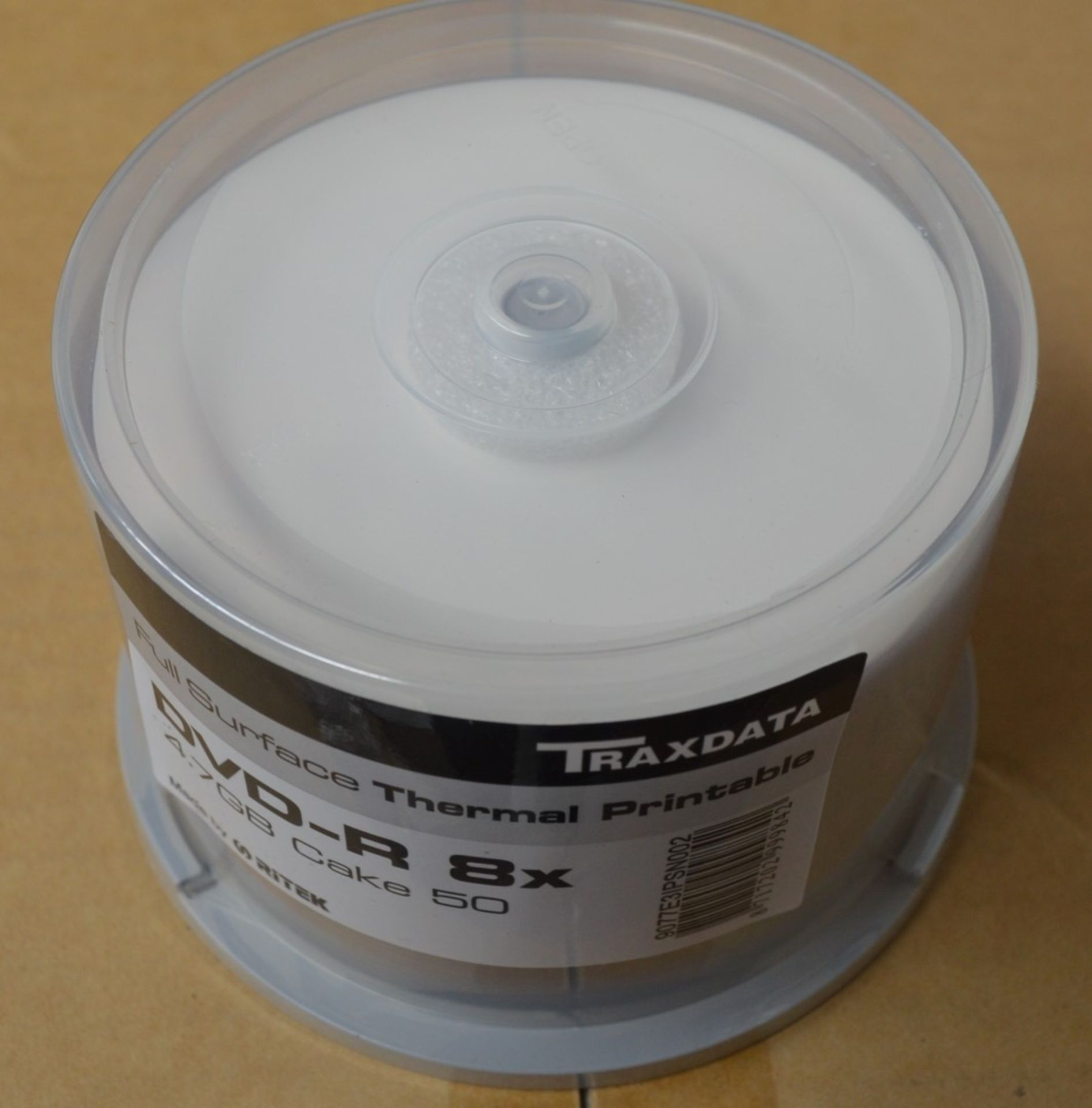 150 x Traxdata Full Surface Thermal Printable DVDR 8X Discs - Includes 3 x 4.7gb Cake of 50 - Image 2 of 4