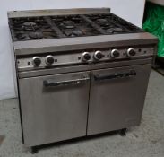 1 x Falcon Dominator 6 Burner Range and Oven - Ref: NCE009 - CL007 - Location: Altrincham WA14 Dime