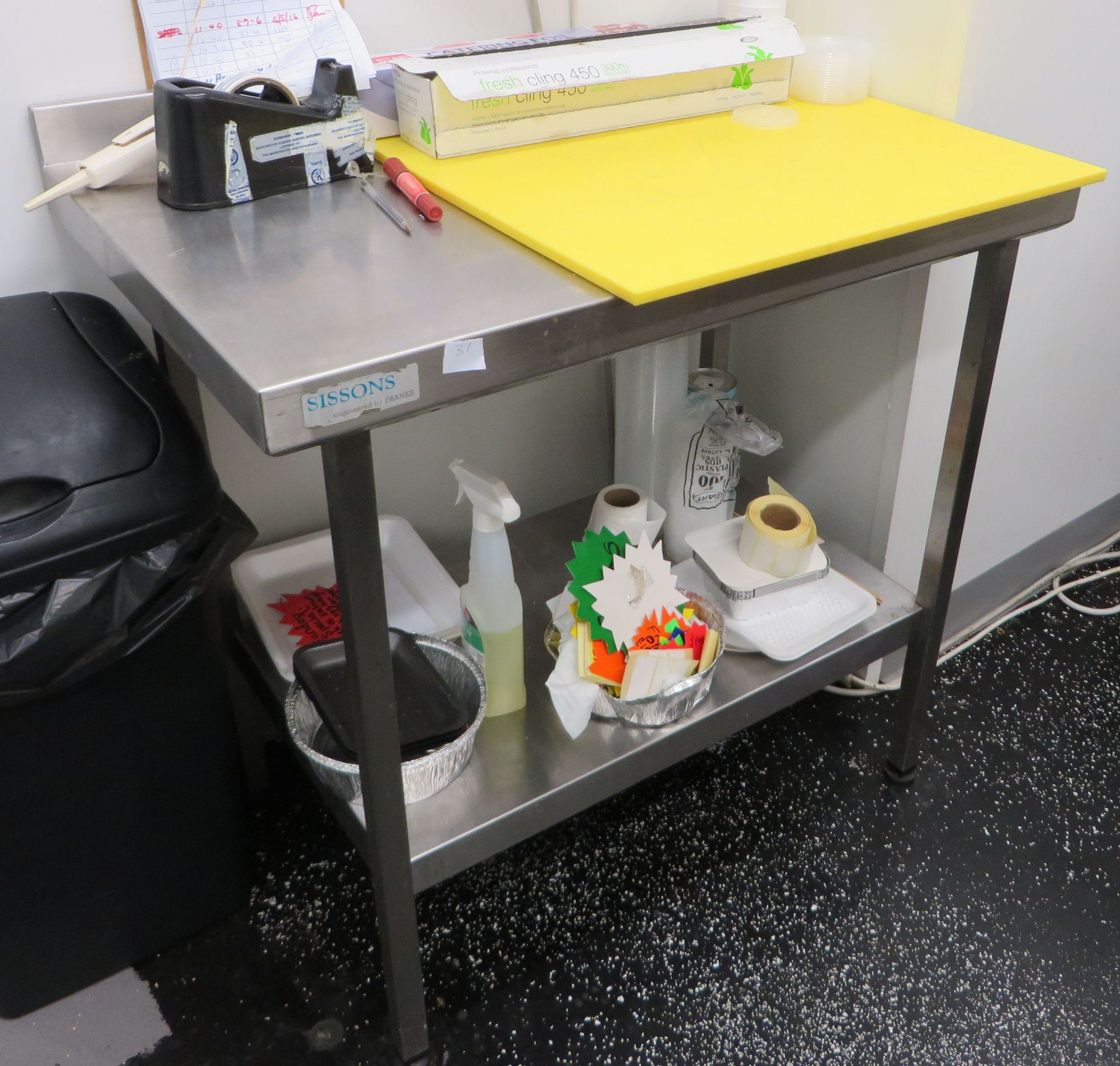 1 x Sissons Stainless Steel Preparation Table - Ref: 031 - CL173 - Location: Altrincham WA15