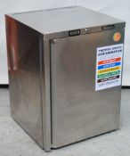 1 x Blizzard Stainless Steel Undercounter Fridge - High Grade Stainless Steel Model UCR140 - 240v UK