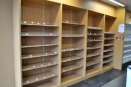 Large Selection of Wooden Shelving Units for Retail Store - CL173 - Location: Altrincham WA15 Compr