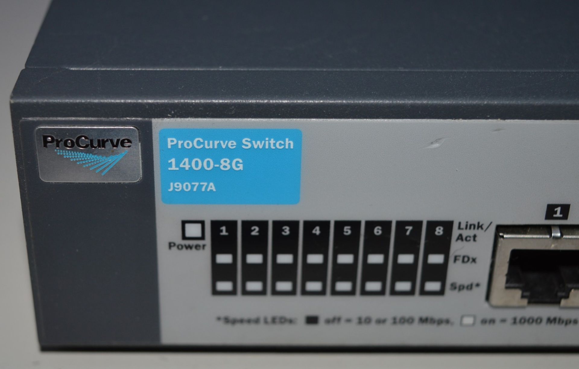 1 x HP ProCurve J9077A 1400-8G Network Switch - Includes Power Supply - Ref JP427 - CL011 - - Image 3 of 4