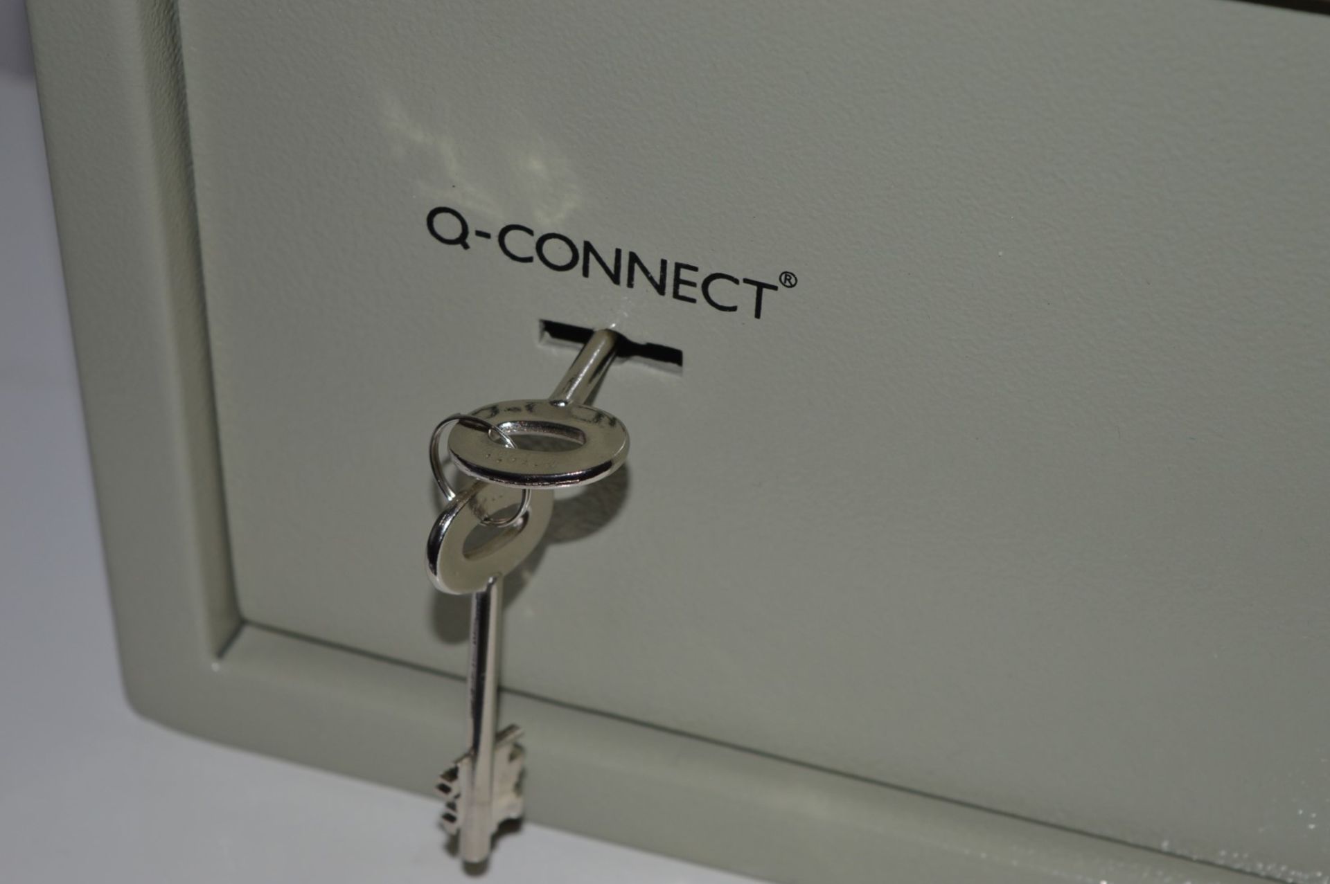 1 x Q-Connect Compact Key Operated Safe - 6 Litre Capacity - H150 x W200 x D200mm - Includes 2 - Image 2 of 5