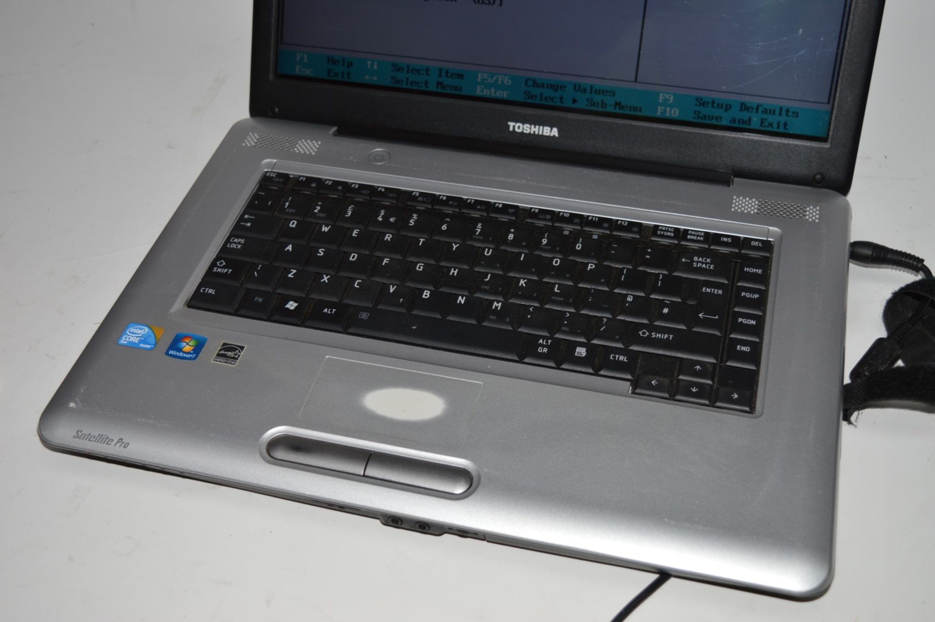 1 x Toshiba 15.4 Inch Laptop Computer - Intel Core 2 Duo T6570 Processor and 2gb Ram - Tested to - Image 2 of 7
