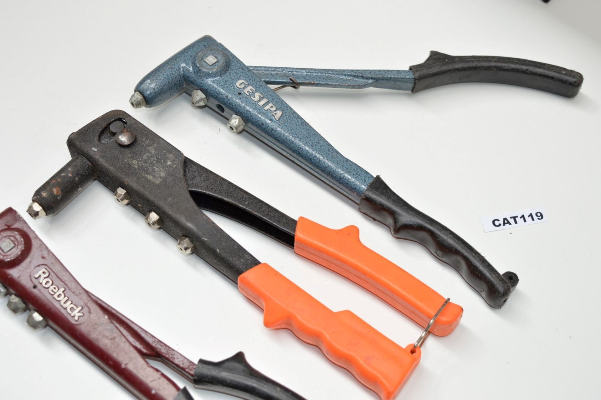 5 x  Various Hand Riveting Tools - Brands Include Roebuck and Gesipa - Ref CAT119 - CL300 - - Image 2 of 3