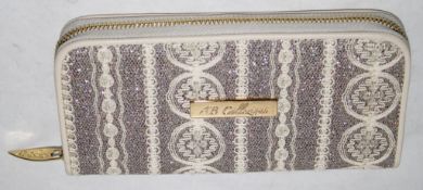 1 x "AB Collezioni" Italian Luxury Patterened Ladies Zip-Up Wallet (CO41X) - Ref LT148 - Dimensions: