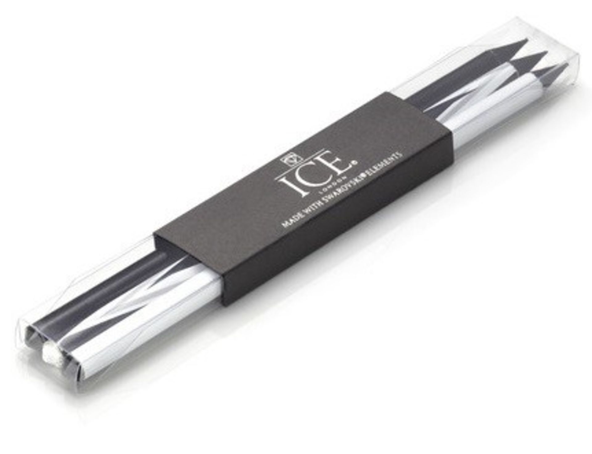 50 x ICE London Union Jack Pencils (Set Of 3) - Black - Made With Swarovski Elements - Brand New & - Image 2 of 2