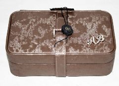 1 x "AB Collezioni" Italian Luxury Jewellery Box With Mirror (33545) - Ref L153 – Ideal For Travel -