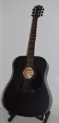 1 x Rikter SD-210 Acoustic Guitar With Solid Spruce Top, Mahogany Laminated Back and Sides, Rosewood