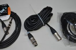 5 x Various Audio Leads Inluding Speaker Cables and Midi Cable - Unused Stock - CL020 - Ref