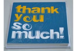 440 x Thank You So Much Cards - Includes 44 Packs of 10 - Each Pack Contains Five Different