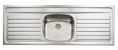 1 x Teka Universal 1B 2D 490x1380mm Stainless Steel Kitchen Sink Basin - Model 11105094 - RRP £300 -