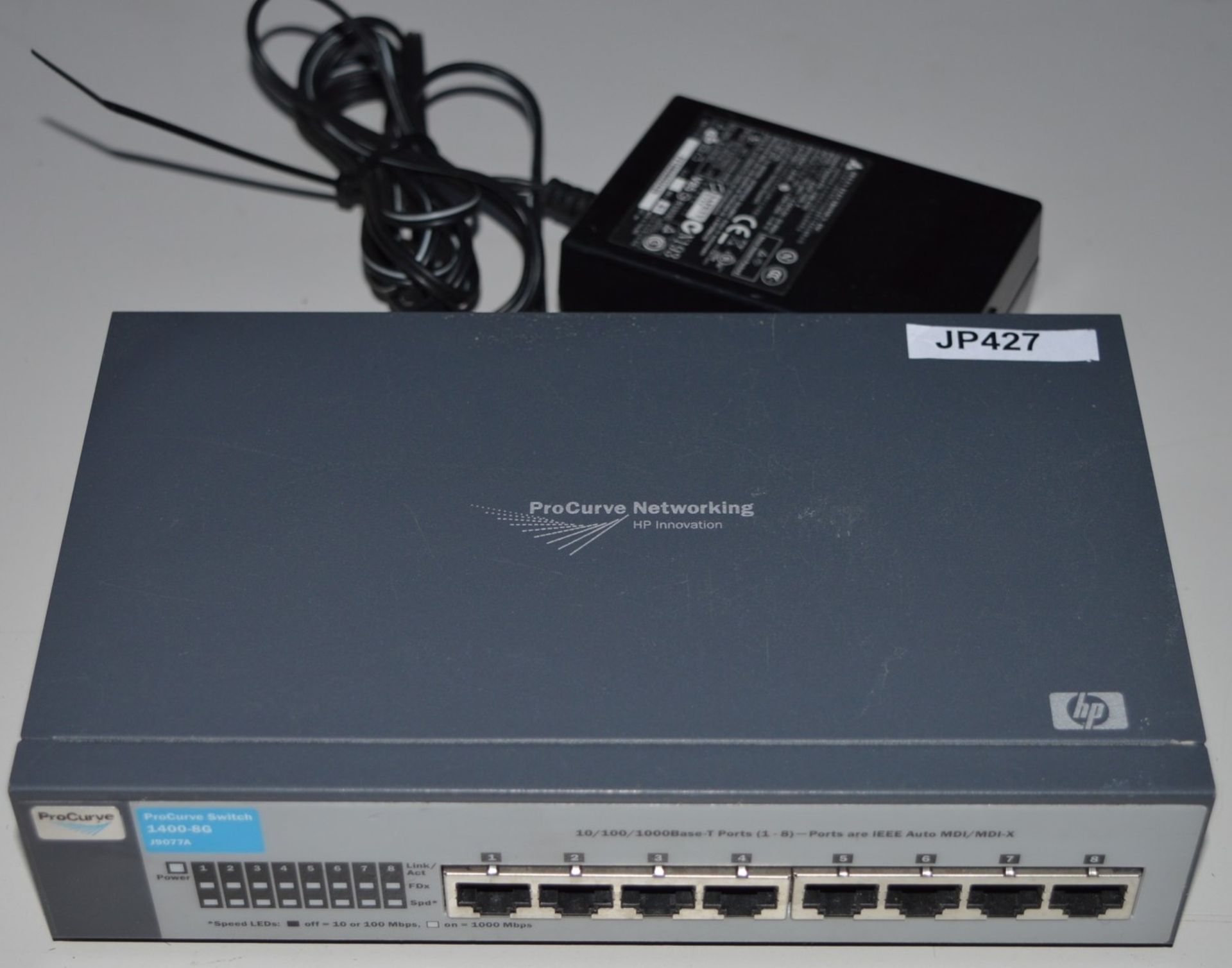 1 x HP ProCurve J9077A 1400-8G Network Switch - Includes Power Supply - Ref JP427 - CL011 - - Image 2 of 4