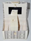 1 x "AB Collezioni" Italian Designer Luxury Lockable Jewellery Case (34154M) – Features Top & Bottom