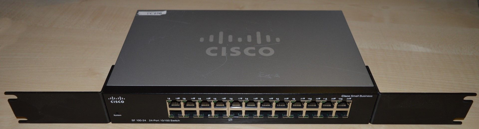 1 x Cisco SD 100-24 24 Port 10/100 Switch With Brackets - Ref PC190 - Location: Altrincham WA14 - Image 2 of 5