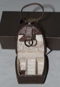 1 x "AB Collezioni" Italian Luxury Travel Jewellery Case With Mirror (31480N) - Ref LT164 -