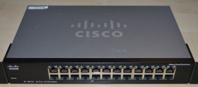 1 x Cisco SD 100-24 24 Port 10/100 Switch With Brackets - Ref PC190 - Location: Altrincham WA14