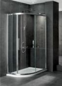 1 x Vogue SULIS Offset Quadrant Shower Enclosure - 1200x900mm - Polished Chrome Finish - 6mm Clear
