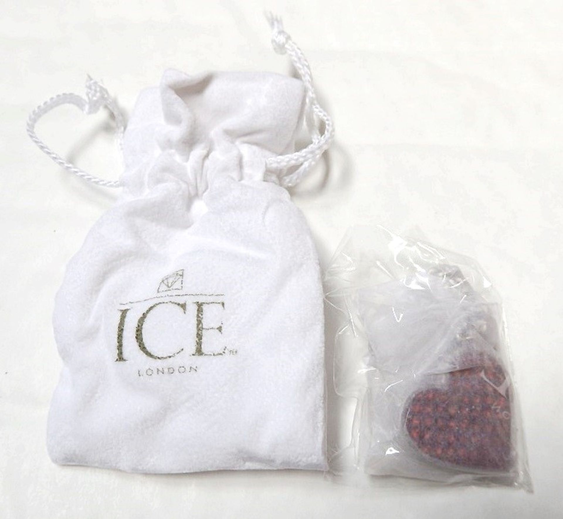 10 x Sterling Silver Plated Red Heart Key Rings with ICE London Crystals - Brand New & Sealed - Image 2 of 4