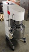 1 x Sammic Planetary Mixer With Whisk, Hook, Paddle - Presented in Good Condition - Dimensions: