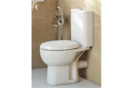 1 x ELENA Close Coupled Toilet Pan With Cistern, Cistern Fittings and Soft Close Toilet Seat - Brand