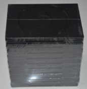 95 x Triple Load Black CD/DVD Case With Inner Tray and Full Sleeve - 18mm Thickness - Media