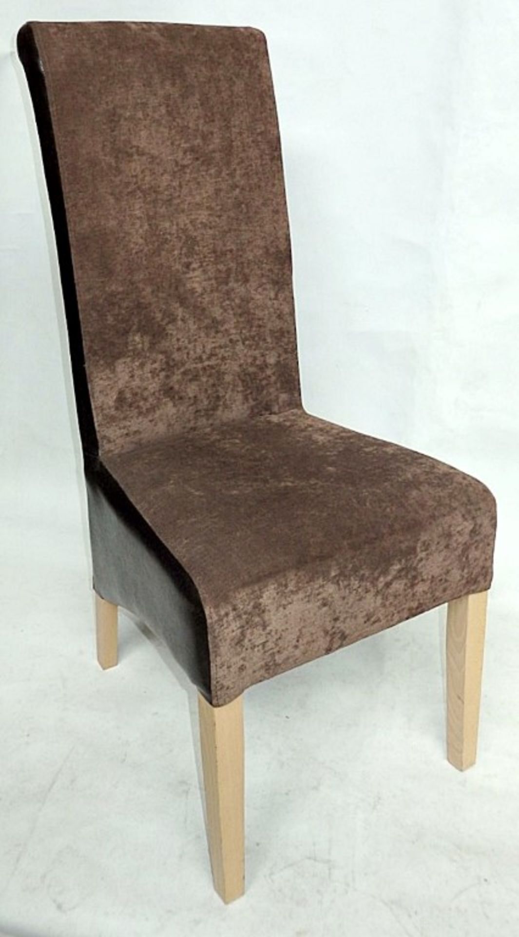 1 x Bespoke Highback Chair In A Rich Brown Chenile - Built And Upholstered By Professional British - Image 14 of 16