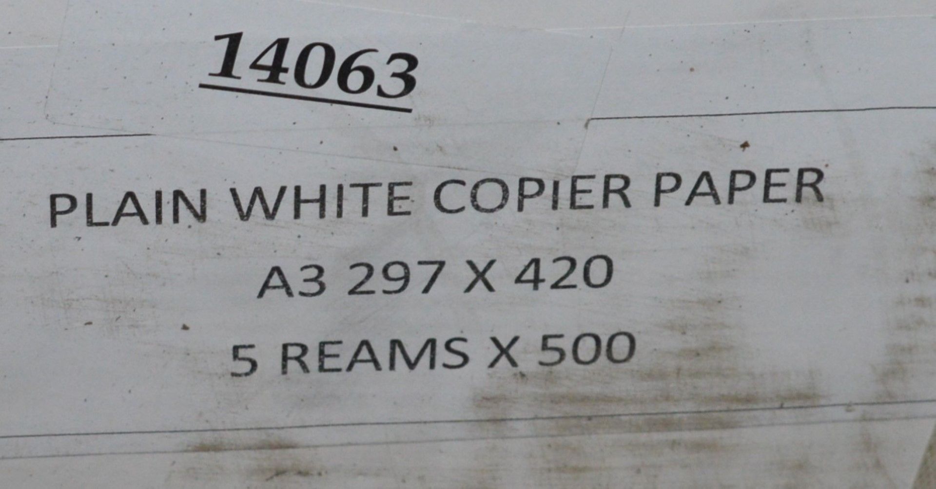 5 x Reams of A3 297x420mm Plain White Copier Paper - Includes Full Case of 5 Reams Including 500 - Image 2 of 3