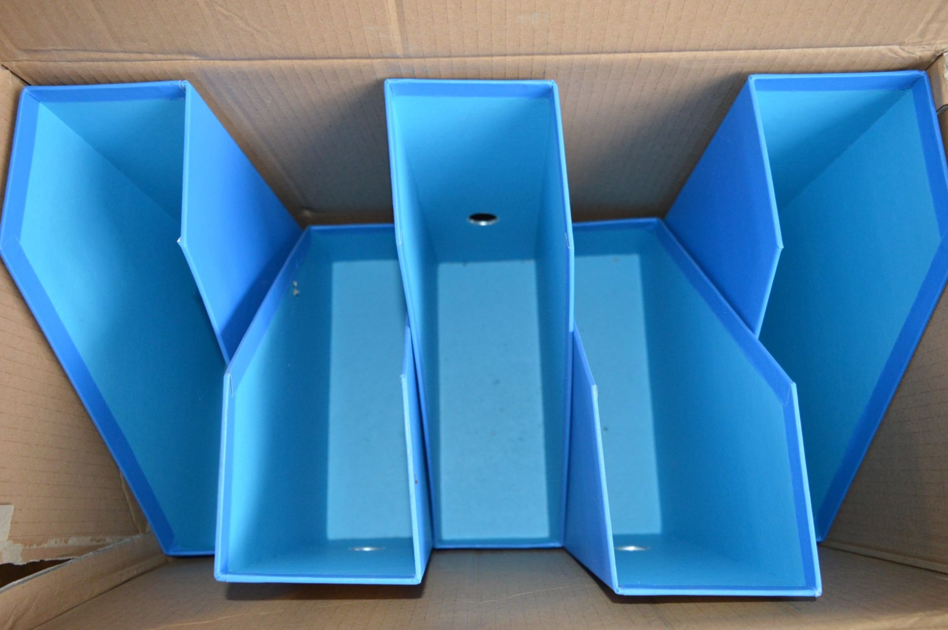 5 x Eastlight Colorado Vertical Desk Files in Blue and 5 x Classic Foolscap Box Files - Unused Stock - Image 3 of 8
