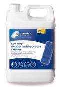 2 x Premiere 5 Litre Low Foam Neutral Multi Purpose Cleaner - Premiere Products - Brand New