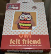 20 x Makemee Owl Felt Friends - Everything You Need to Make Your Very Own Owl Friends - Brand New