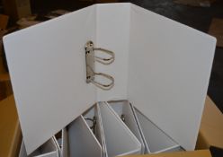 16 x White A4 Presentation Ring Binders - 2D Ring 65mm - Includes 2 Boxes of 8 Binders - CL185 - Ref