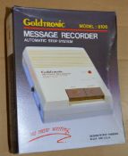 34 x Goldtronic Message Recorders With Automatic Stop System - Model 8106 - Unused Vintage Stock -