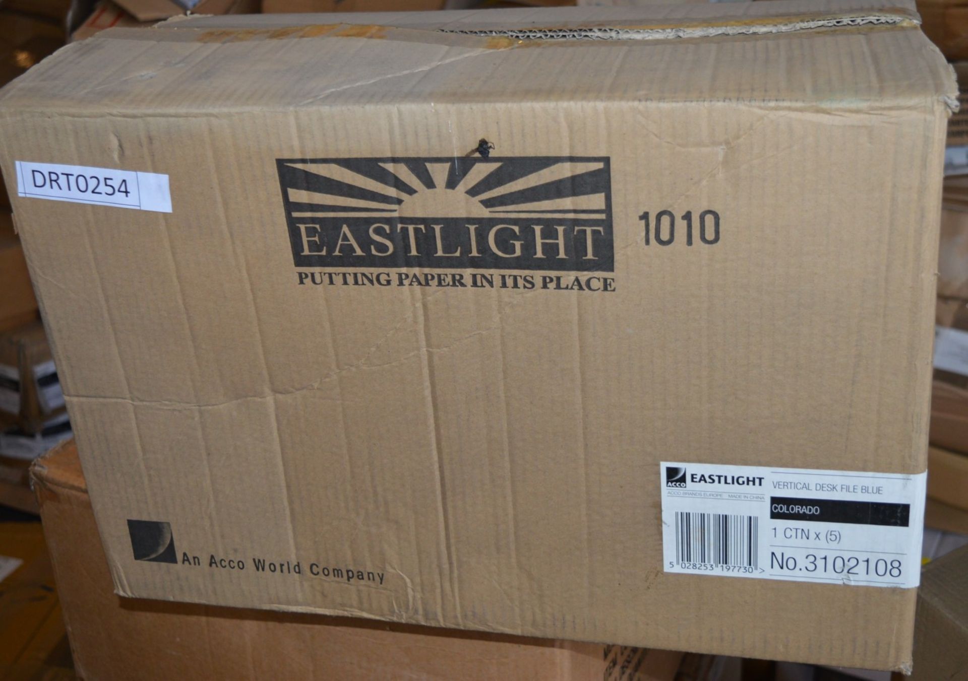 5 x Eastlight Colorado Vertical Desk Files in Blue and 5 x Classic Foolscap Box Files - Unused Stock - Image 2 of 8