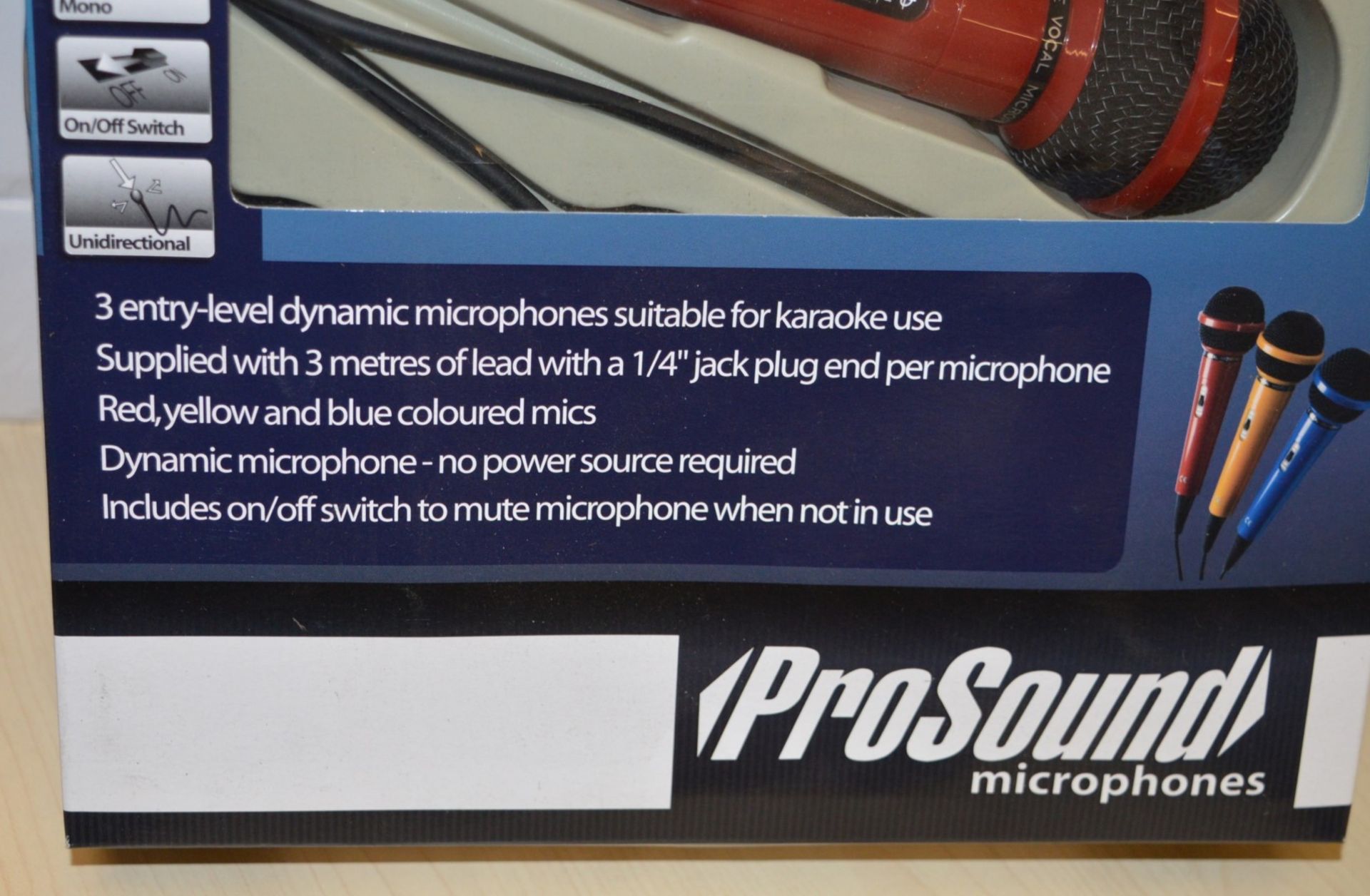 5 x Handheld Dynamic Microphone Sets - Includes 5 Sets of 3 Microphones - Ideal For Karaoke - - Image 3 of 5
