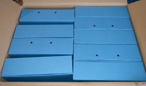 9 x Elite Box Files With Spring Foolscap - Features Lock Spring, Lid Clip, Metal Finger Ring and