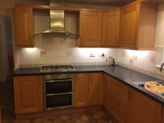 1 x Bespoke Solid Wood Fronted Fitted Kitchen With Branded Appliances - Preowned In Good